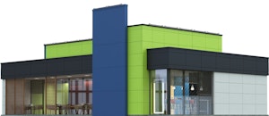 Render de un edificio con aire acondicionado