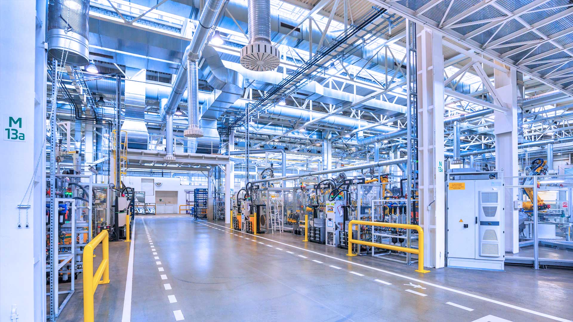 Ventilación de nave de armado industrial