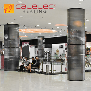 sistema de calefaccion en plaza comercial