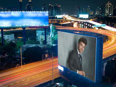 Giant highway LED screen
