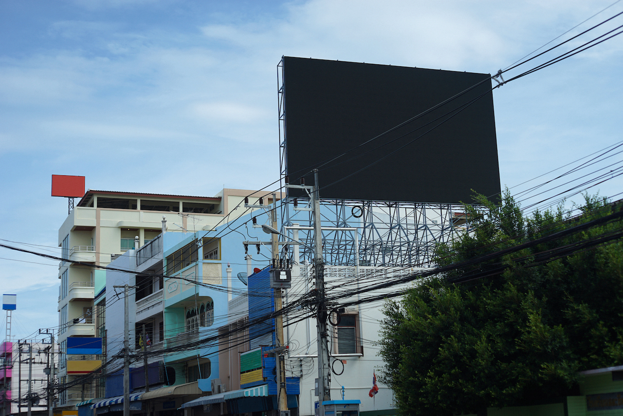 Giant led screen in the city for advertising