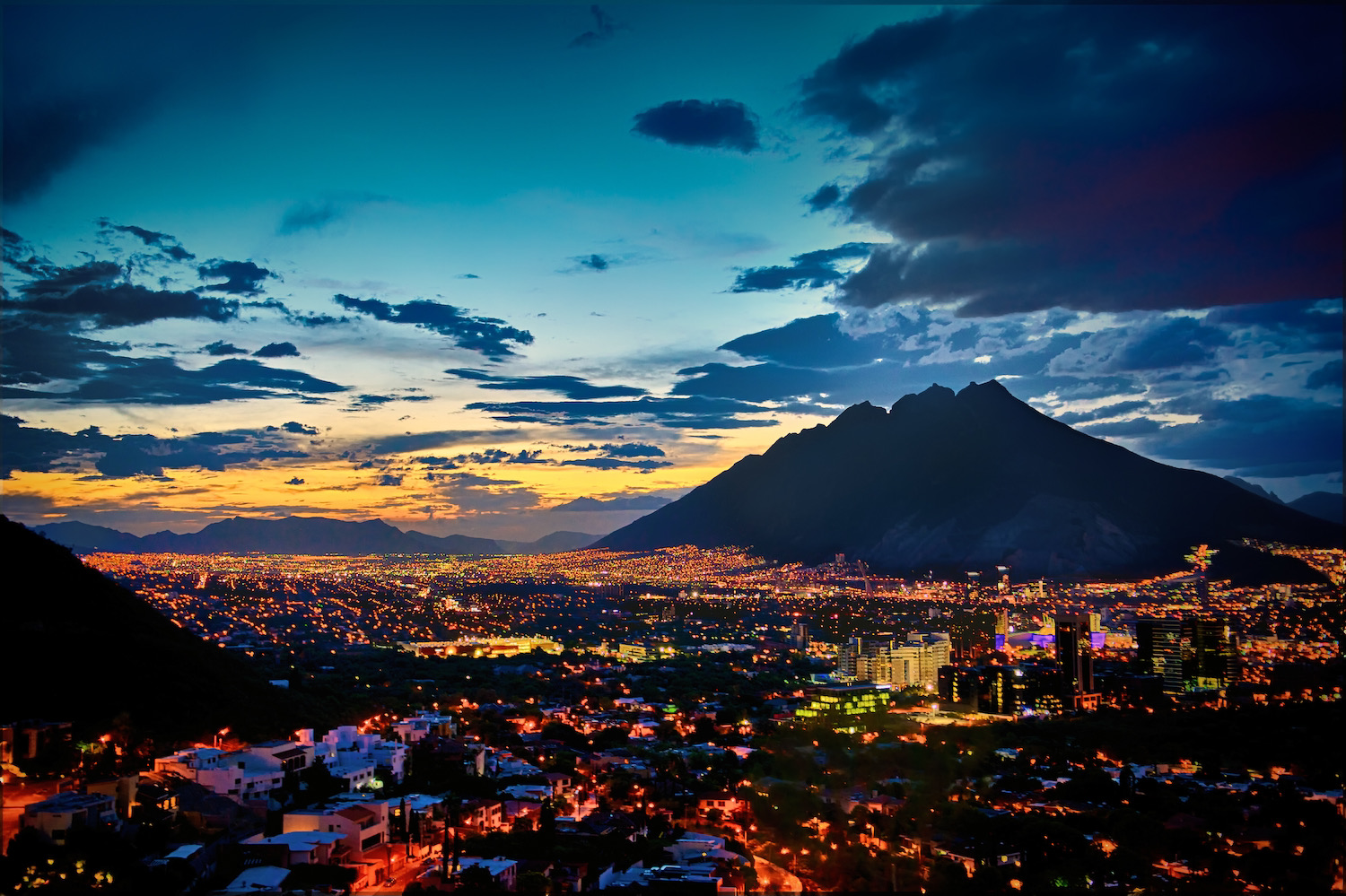 Vista áerea de la ciudad de Monterrey