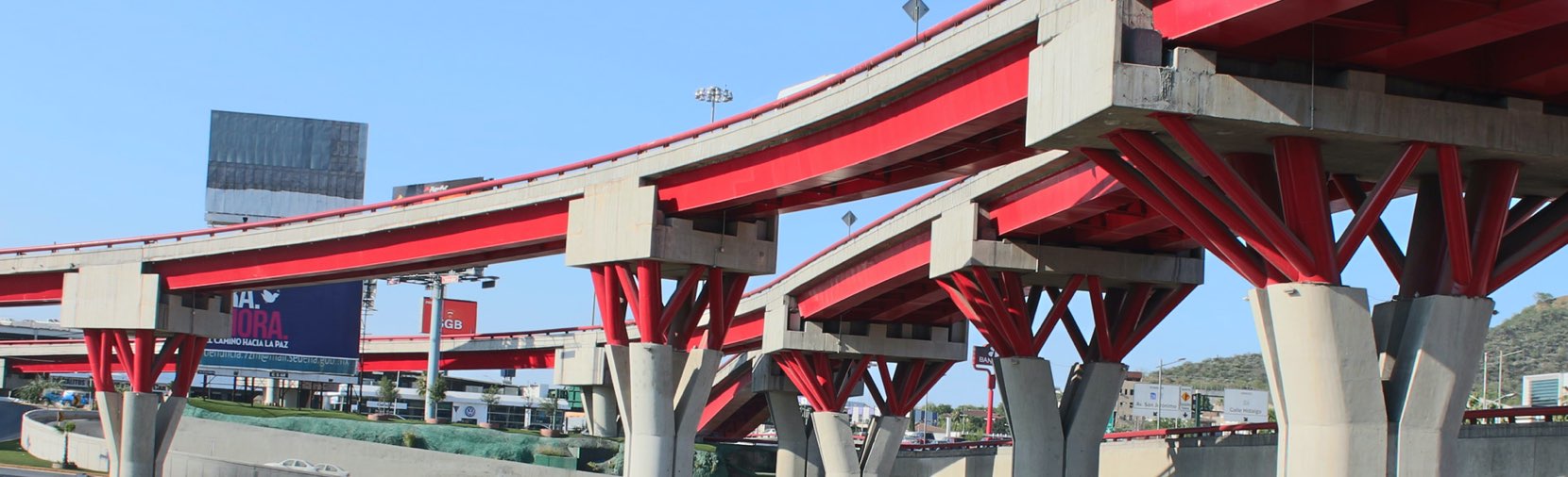 tubería estructural usada para sostener un paso a desnivel monterrey
