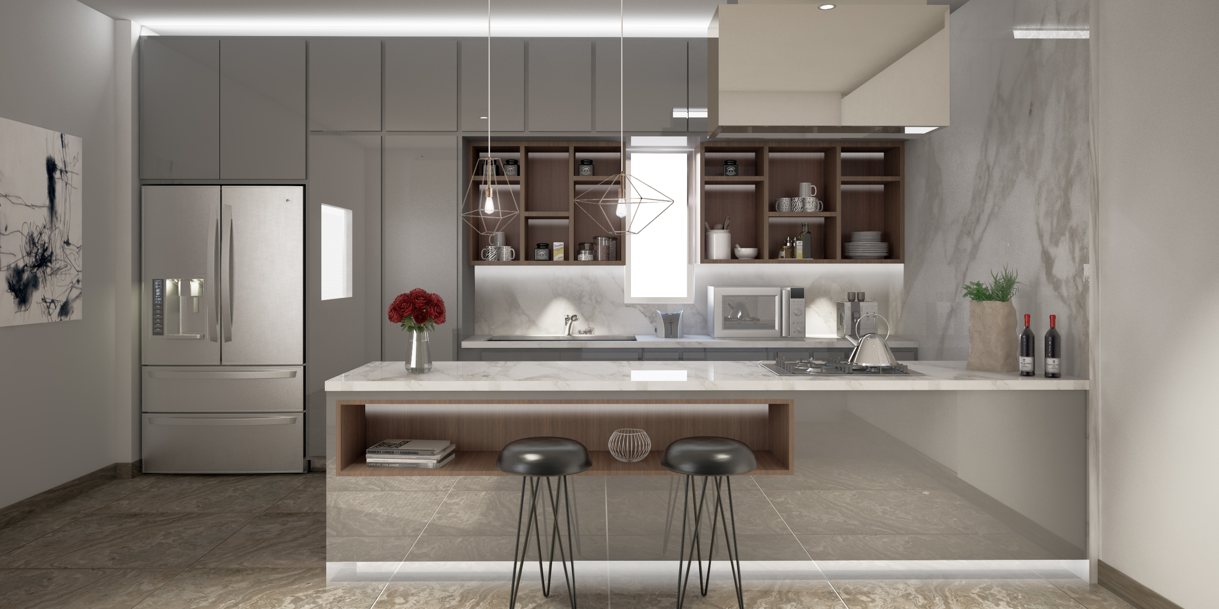 cocina minimalista en monterrey