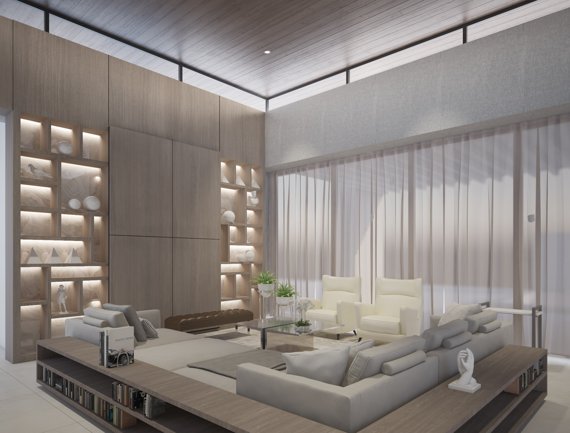 diseño de sala minimalista