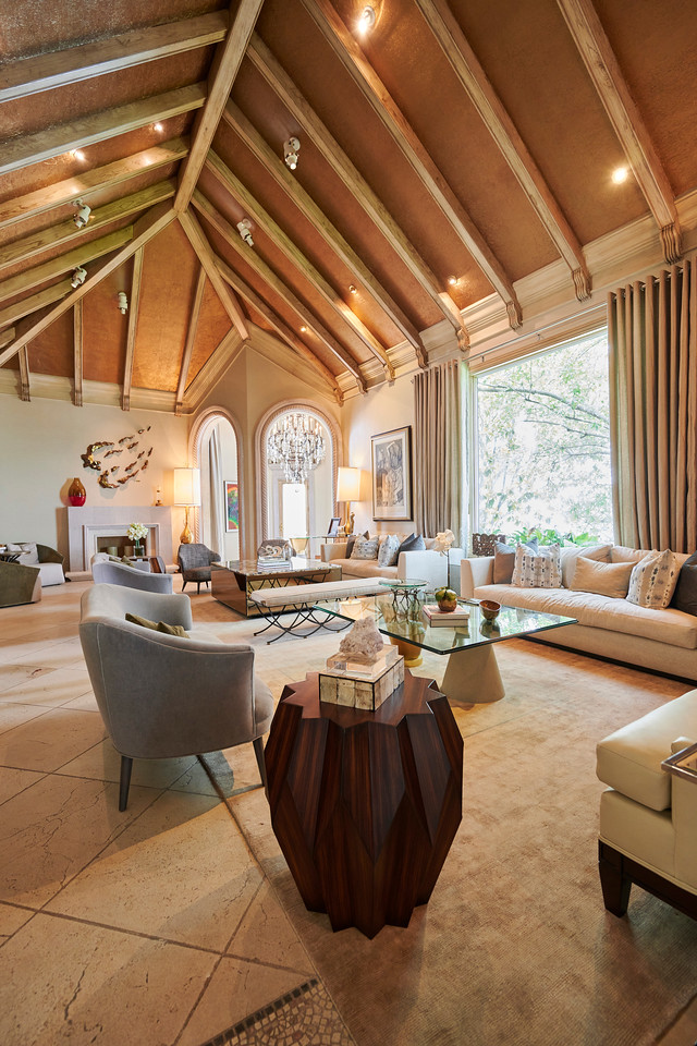 sala con decoracion confortable