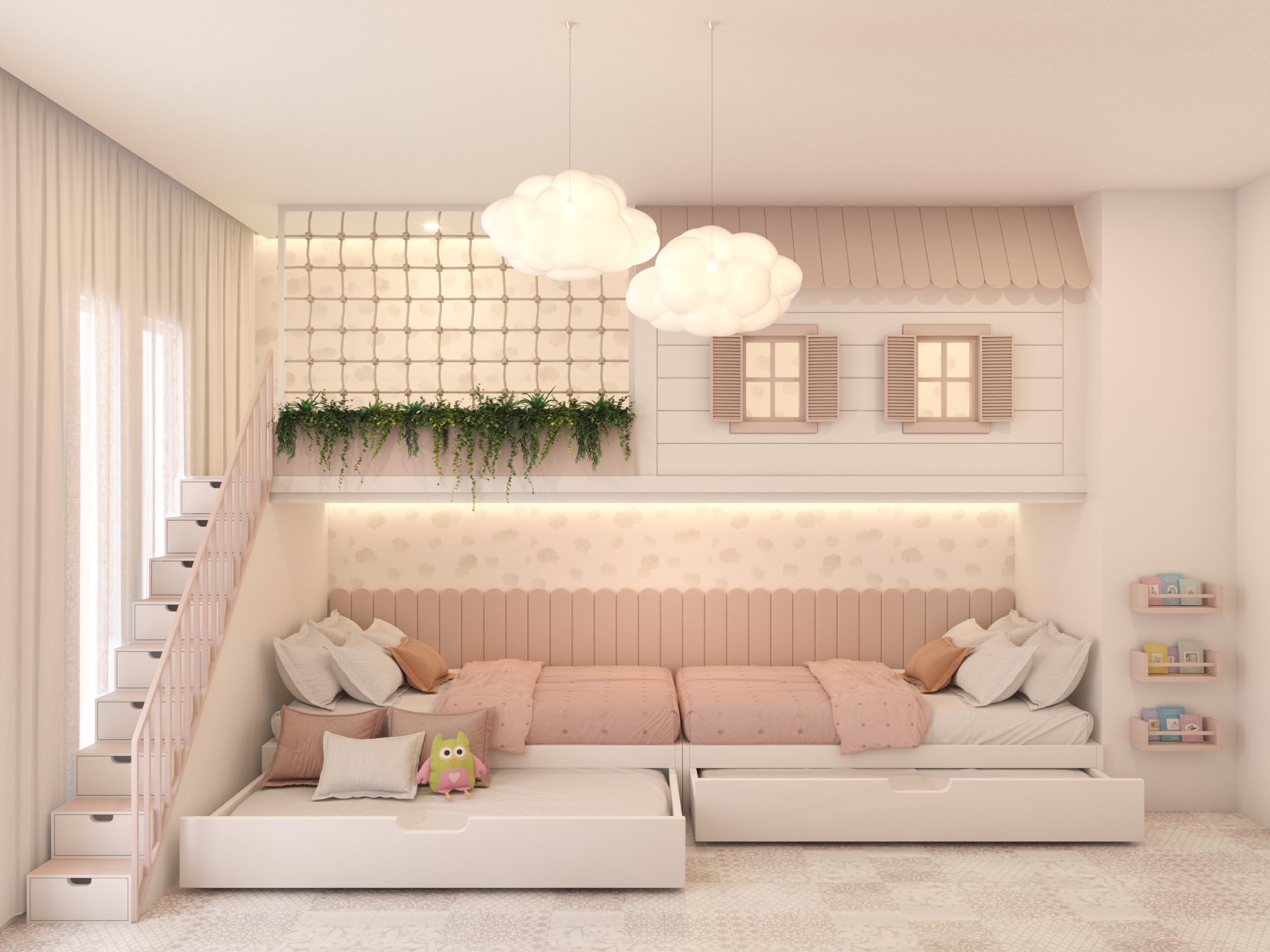 recamara niñas bebés en rosa