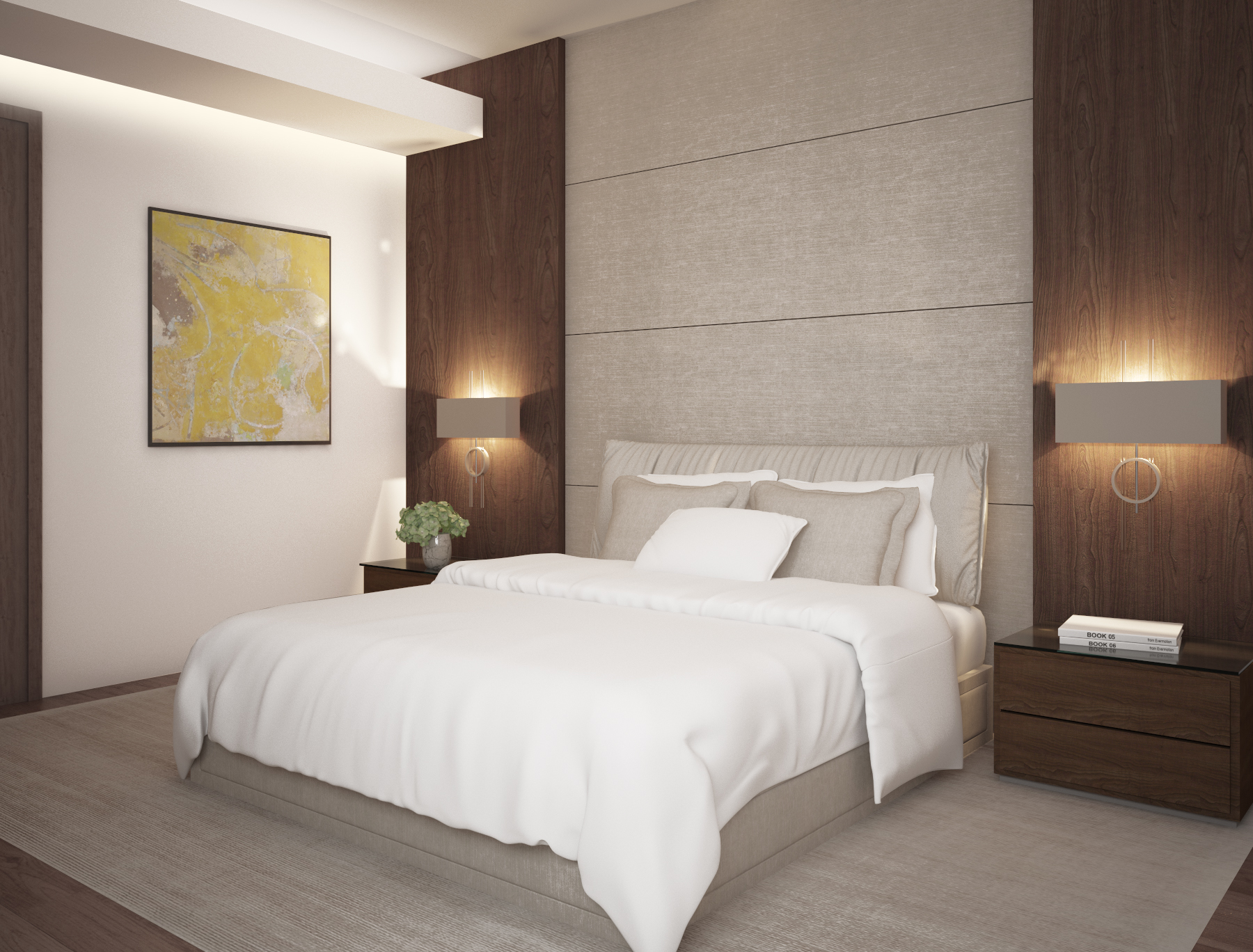 recamara matrimonial minimalista