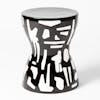 Banca Abstract stool black white 1