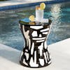 Banca Abstract stool black white 3