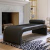 Banca Cade daybed graphite leather 2