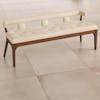 Banca Moderno bench ivory marble leather 3