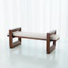 Banca Open block bench artic suede fabric 2