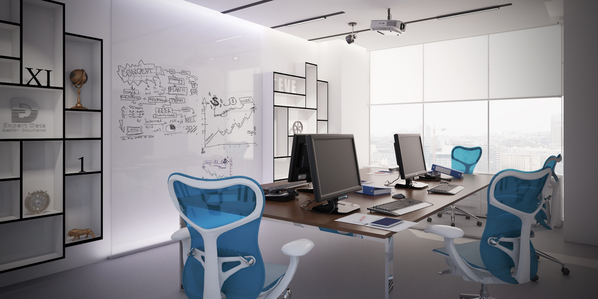 diseño interior de oficina de trabajo en San Pedro Garza Garcia