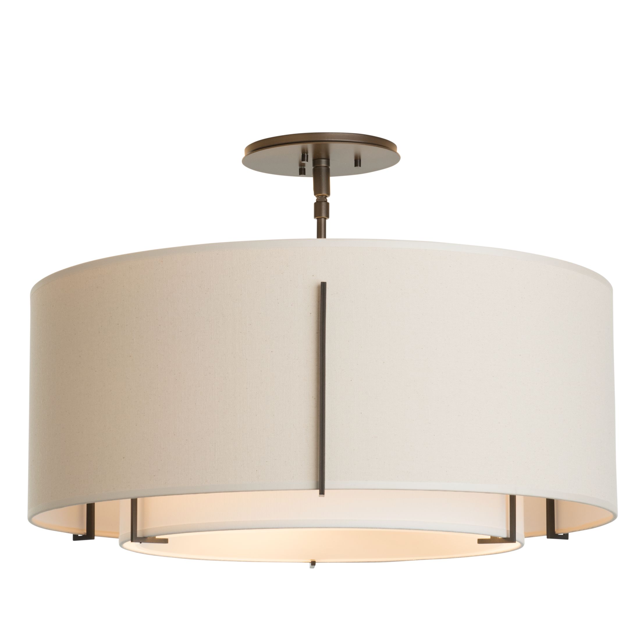 Flash Mount Double Shade Semi Flush