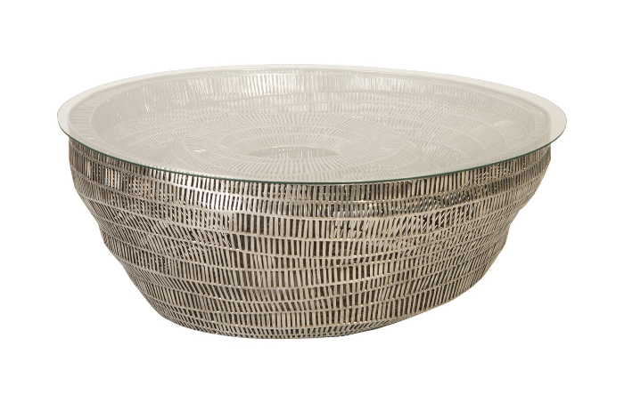 Mesa de centro Sculpture coffee table with glass