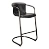 Silla alta Freeman barstool onyx black leather m2 2