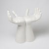 Silla alta Hands stool matte white