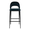 Silla alta Roger barstool teal velvet