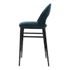 Silla alta Roger counter stool teal velvet 3