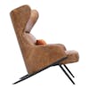 Silla ocasional Amos leather accent chair apoen road brown 3