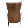 Silla ocasional Amos leather accent chair apoen road brown 4