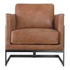 Silla ocasional Luxley club chair open road brown leather