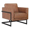 Silla ocasional Luxley club chair open road brown leather 2