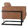 Silla ocasional Luxley club chair open road brown leather 3