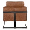 Silla ocasional Luxley club chair open road brown leather 4