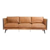 Sillon Messina leather sofa cigare tan leather