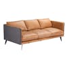 Sillon Messina leather sofa cigare tan leather 2